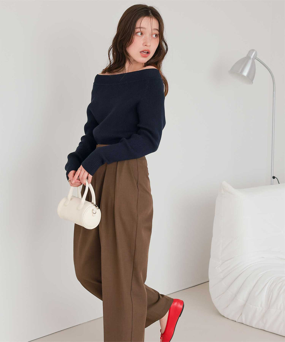 titivate「ウォッシャブルボートネックニット」|ニット・セーター|