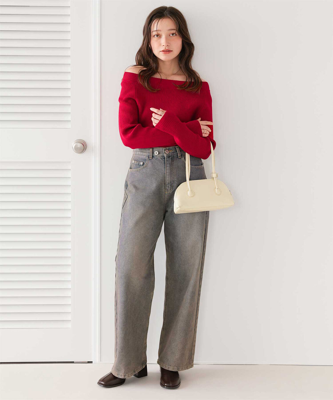 titivate「ウォッシャブルボートネックニット」|ニット・セーター|