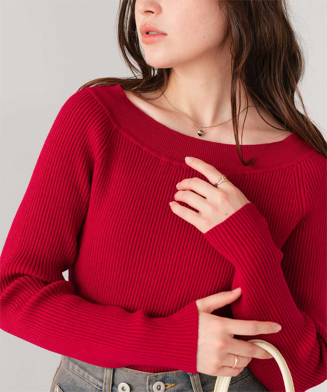 titivate「ウォッシャブルボートネックニット」|ニット・セーター|