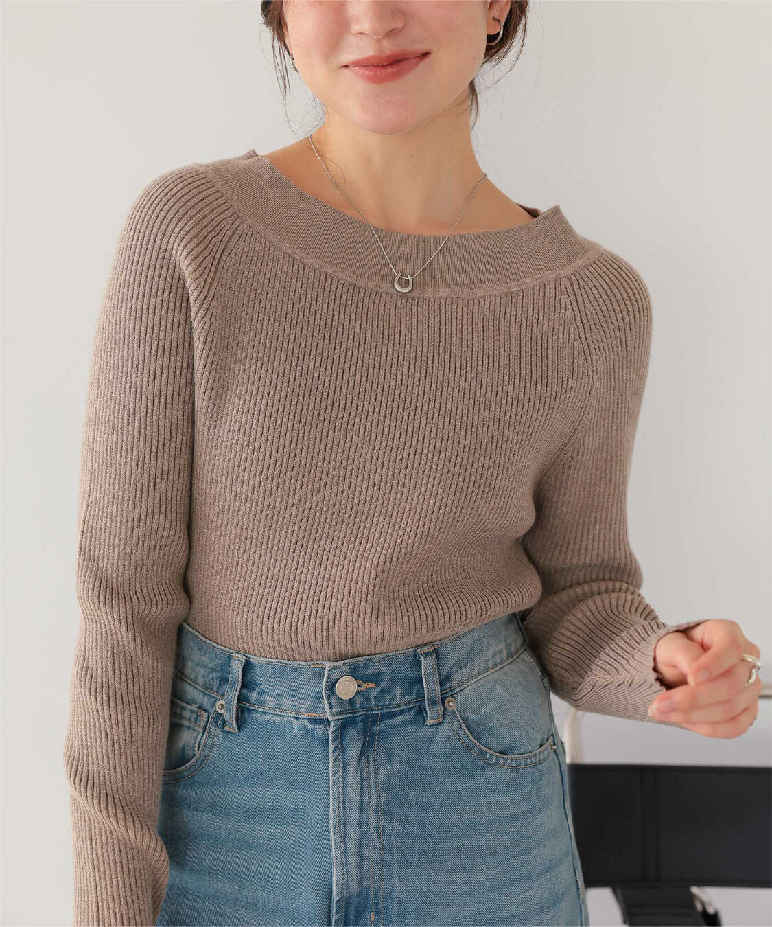 titivate「ウォッシャブルボートネックニット」|ニット・セーター|