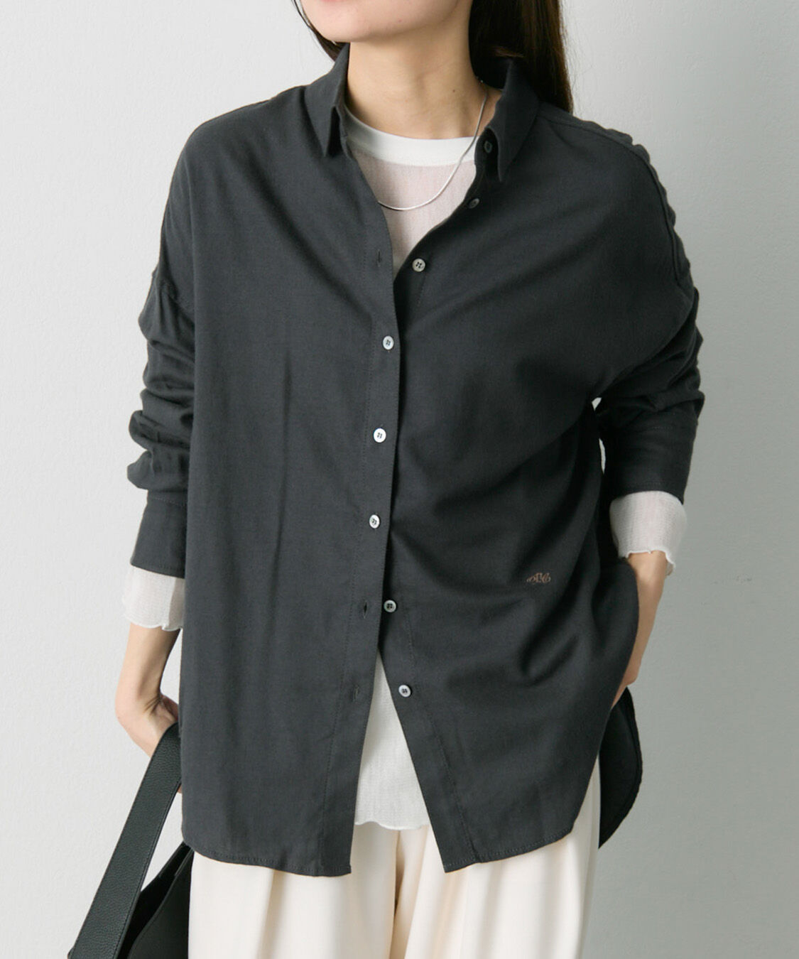  「起毛オーバーシャツブラウス」|シャツ・ブラウス|