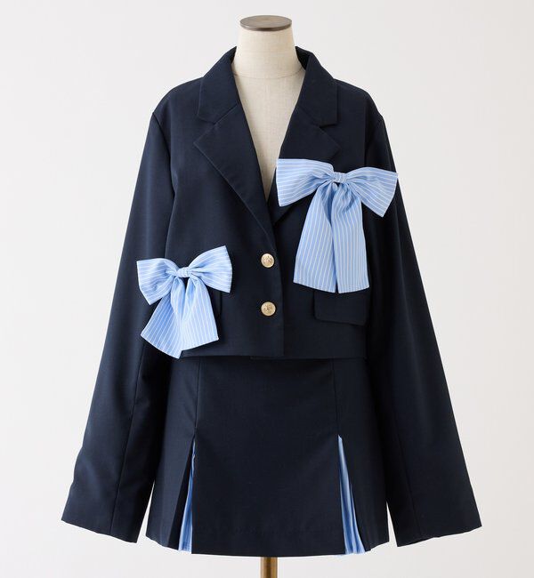  「【セットアップ可能】配色プリーツスカート」|スカート|