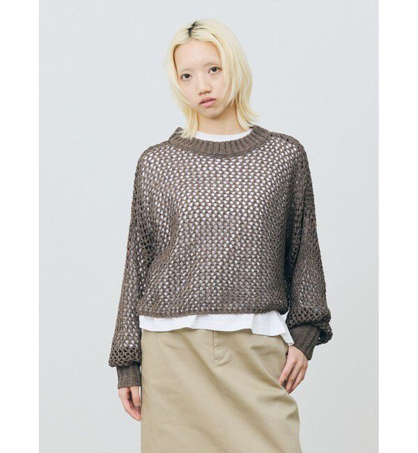 MARMARMAR「MARMARMAR テープヤーンメッシュプルオーバー」|ニット・セーター|