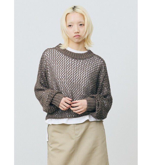 MARMARMAR「MARMARMAR テープヤーンメッシュプルオーバー」|ニット・セーター|