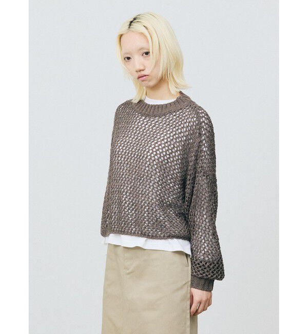 MARMARMAR「MARMARMAR テープヤーンメッシュプルオーバー」|ニット・セーター|