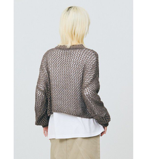 MARMARMAR「MARMARMAR テープヤーンメッシュプルオーバー」|ニット・セーター|