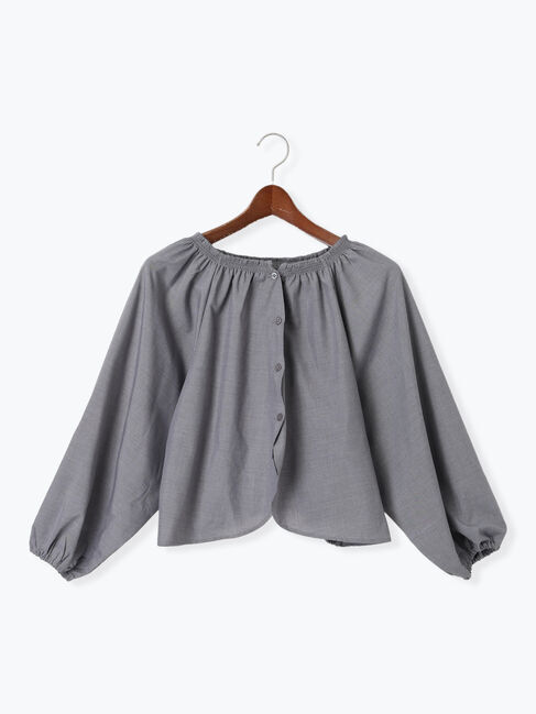 Te chichi TERRASSE「前後2WAYフレアブラウス」|シャツ・ブラウス|グレー