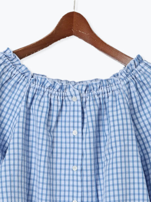 Te chichi TERRASSE「チェックスクエアネック2WAYブラウス《2025spring catalog item》」|シャツ・ブラウス|