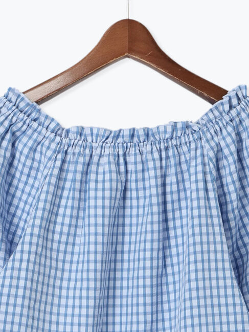 Te chichi TERRASSE「チェックスクエアネック2WAYブラウス《2025spring catalog item》」|シャツ・ブラウス|