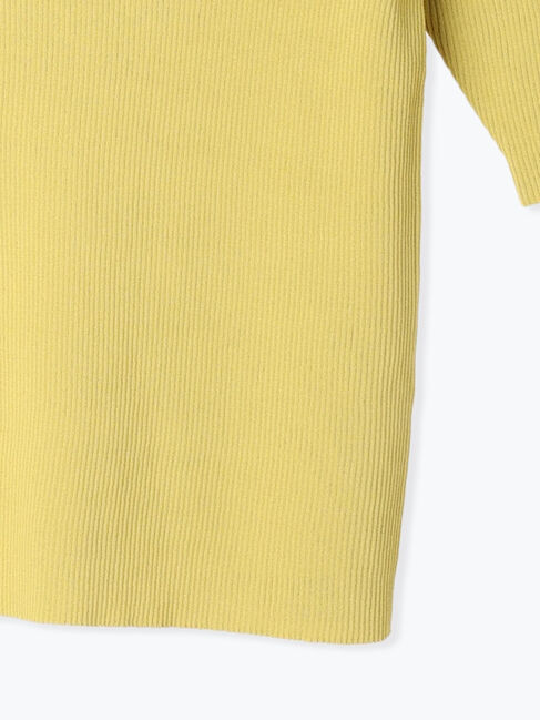 Te chichi TERRASSE「ボートネックハーフスリーブリブニット」|ニット・セーター|