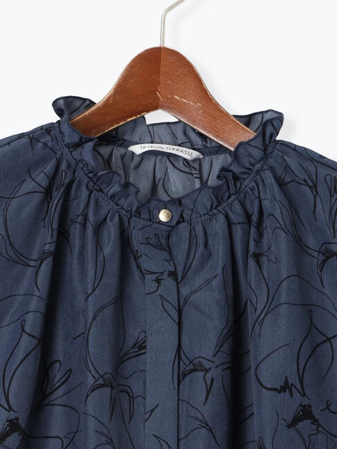 Te chichi TERRASSE「アートラインフリルネックブラウス」|シャツ・ブラウス|