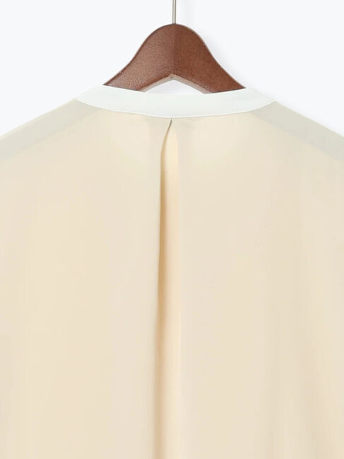 Te chichi「パール釦配色タックブラウス」|シャツ・ブラウス|