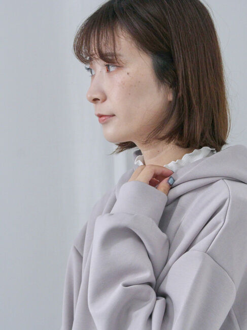 Samansa Mos2 blue「ダンボールパーカー」|Tシャツ・カットソー|