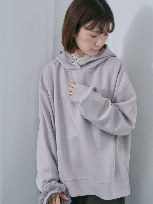 Samansa Mos2 blue「ダンボールパーカー」|Tシャツ・カットソー|