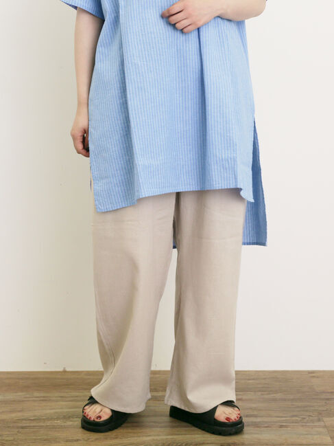 Samansa Mos2「レーヨン麻ゆるストレートパンツ」|その他|