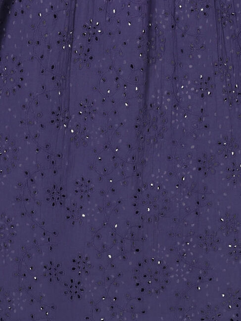 Samansa Mos2 blue「【Made in India】タッセル付ギャザーレースブラウス」|シャツ・ブラウス|