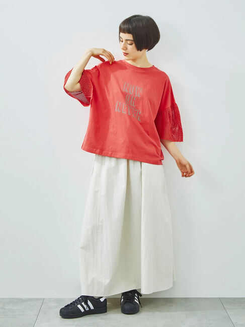 SM2「[接触冷感]袖メッシュプリントTシャツ」|Tシャツ・カットソー|