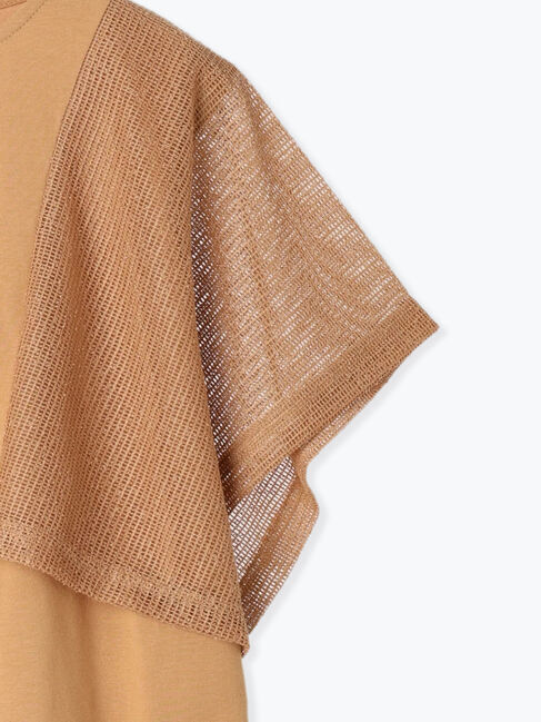 Samansa Mos2 blue「◎【接触冷感】メッシュ切替プルオーバー」|Tシャツ・カットソー|