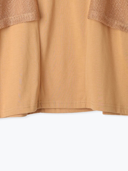 Samansa Mos2 blue「◎【接触冷感】メッシュ切替プルオーバー」|Tシャツ・カットソー|