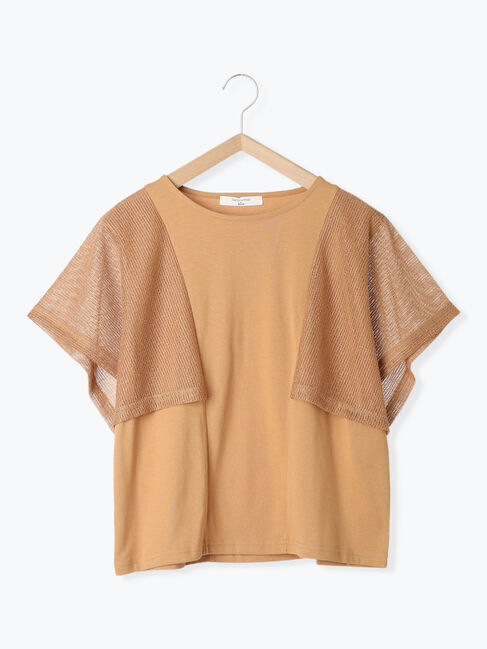 Samansa Mos2 blue「◎【接触冷感】メッシュ切替プルオーバー」|Tシャツ・カットソー|