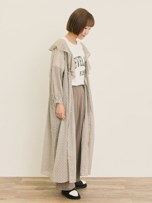 Samansa Mos2「【M/Lサイズ】レーヨン麻ゆるストレートパンツ」|その他|