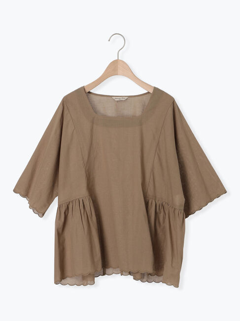 Samansa Mos2「◎裾スカラップブラウス」|シャツ・ブラウス|