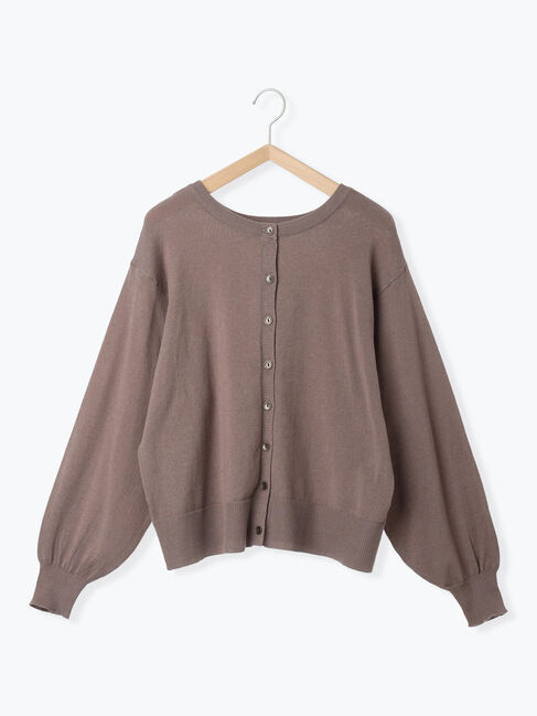 Samansa Mos2 blue「マルチスタイル前後2wayクルーネックカーディガン」|カーディガン|