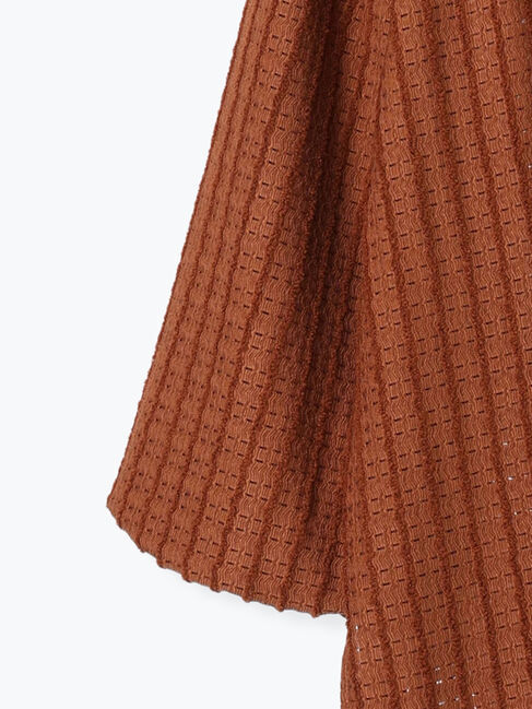 Samansa Mos2 blue「ジャカードボリュームスリーブプルオーバー」|Tシャツ・カットソー|