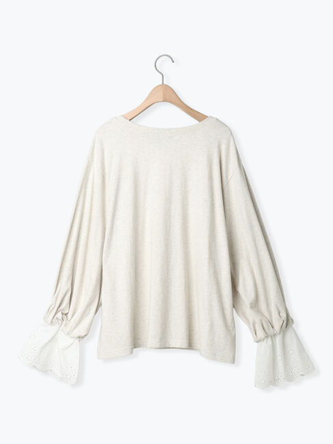 Samansa Mos2「【Disney】ミッキーマウス/袖口レースロンT」|Tシャツ・カットソー|