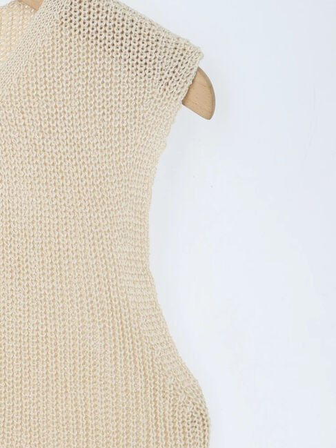 Samansa Mos2 blue「バンダナ付きニットベスト」|ニット・セーター|