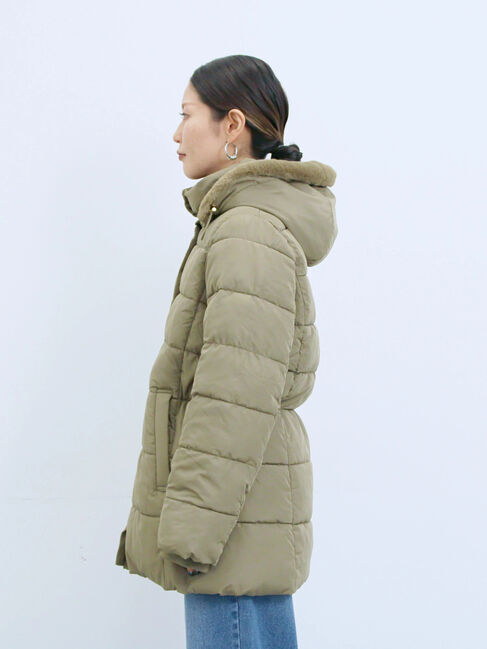 Samansa Mos2 blue「スタイルアップパデットコート」|その他|