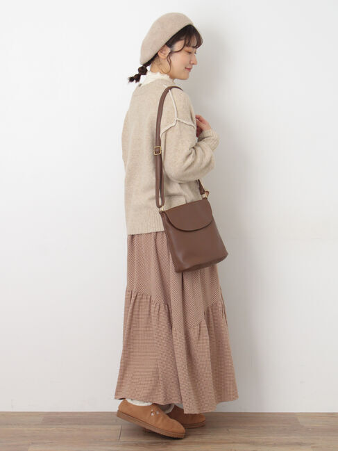 Samansa Mos2「チェック柄変形ティアードスカート」|スカート|