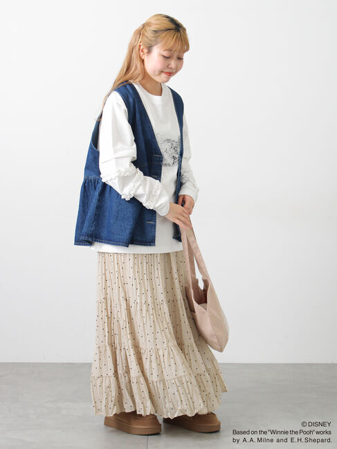 Samansa Mos2「【Disney】くまのプーさん/レース付き丸バッグ」|その他|