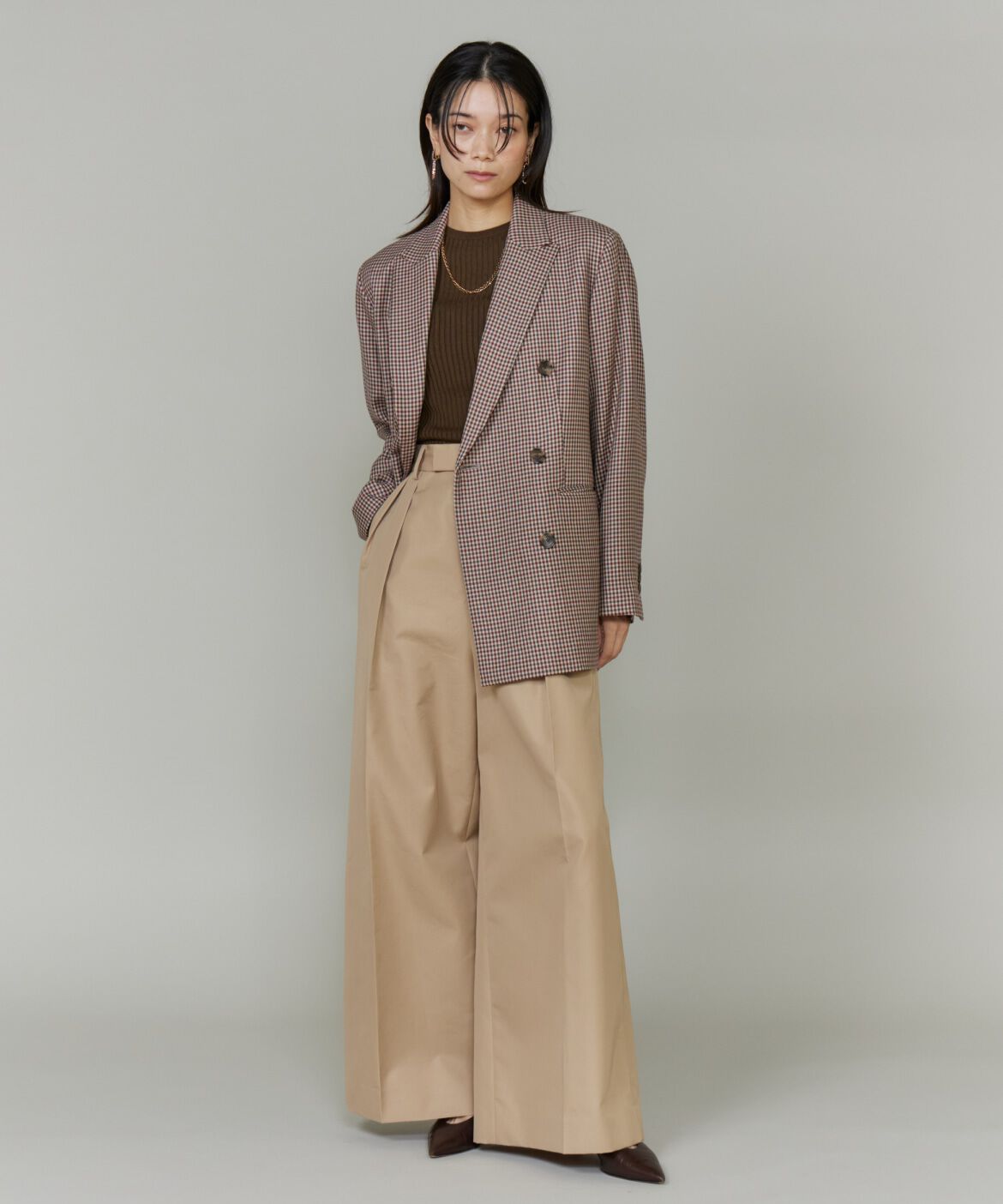 INED「《三尋木奈保コラボ・Oggi11月号掲載商品》大人ワイドチノパンツ」|チノ|