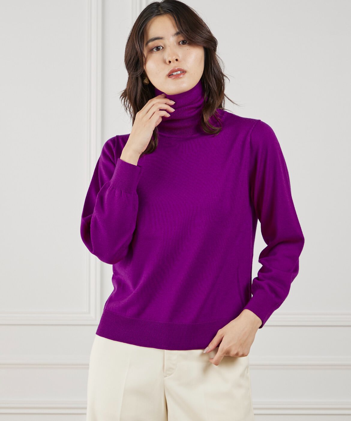 DAY by DAY it&rsquo;s international「ウォッシャブルウールベーシックタートルネックニット《HARMONY》」|ニット・セーター|パープル2
