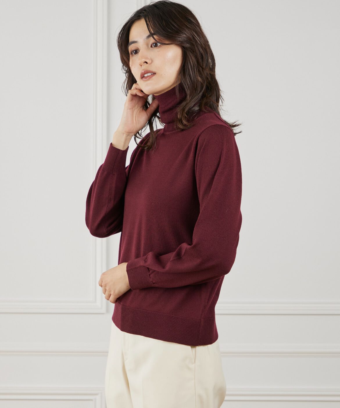 DAY by DAY it&rsquo;s international「ウォッシャブルウールベーシックタートルネックニット《HARMONY》」|ニット・セーター|ボルドー4