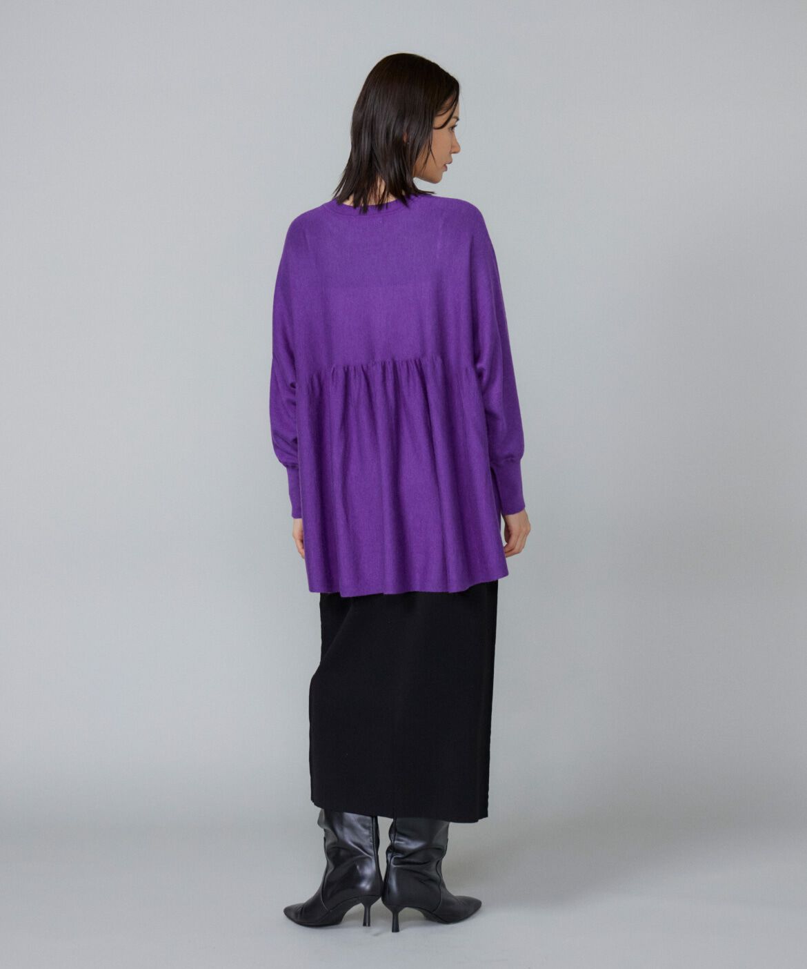 Le Souk「ヘムギャザーニットプルオーバー」|ニット・セーター|