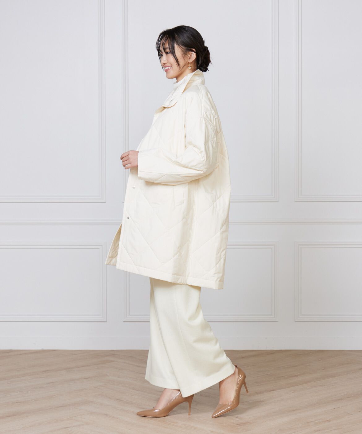 Le Souk「中綿キルティングスタンドコート《LIMONTA EAST》」|ピーコート|