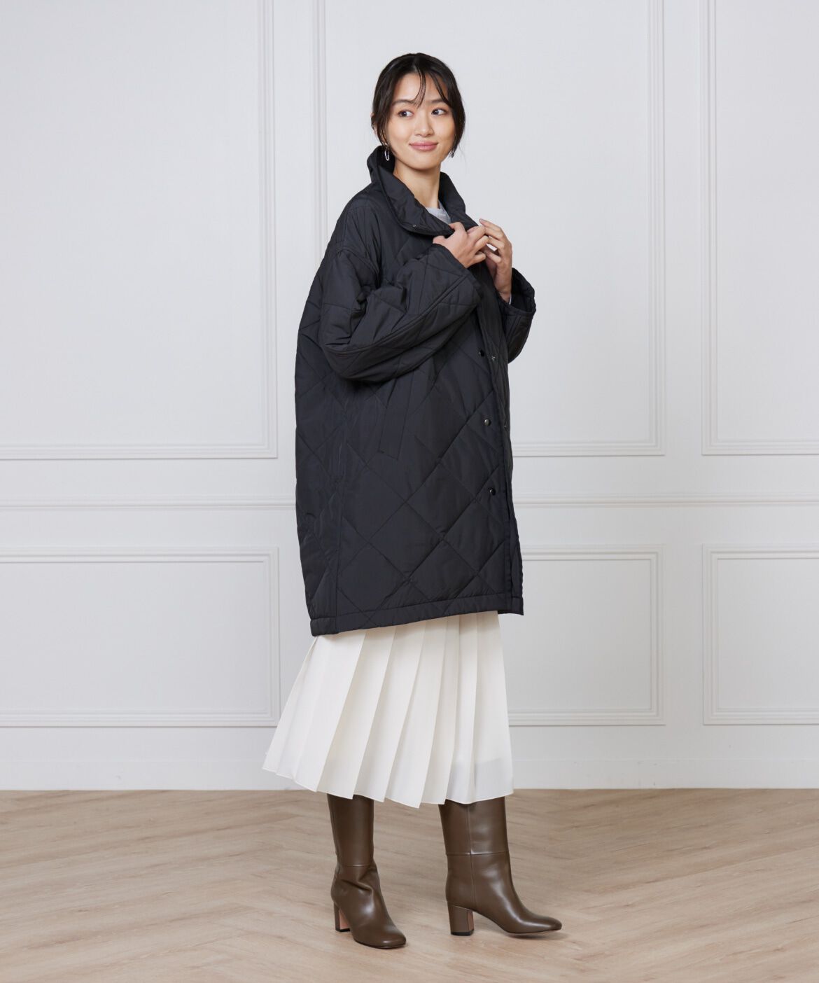 Le Souk「中綿キルティングスタンドコート《LIMONTA EAST》」|ピーコート|