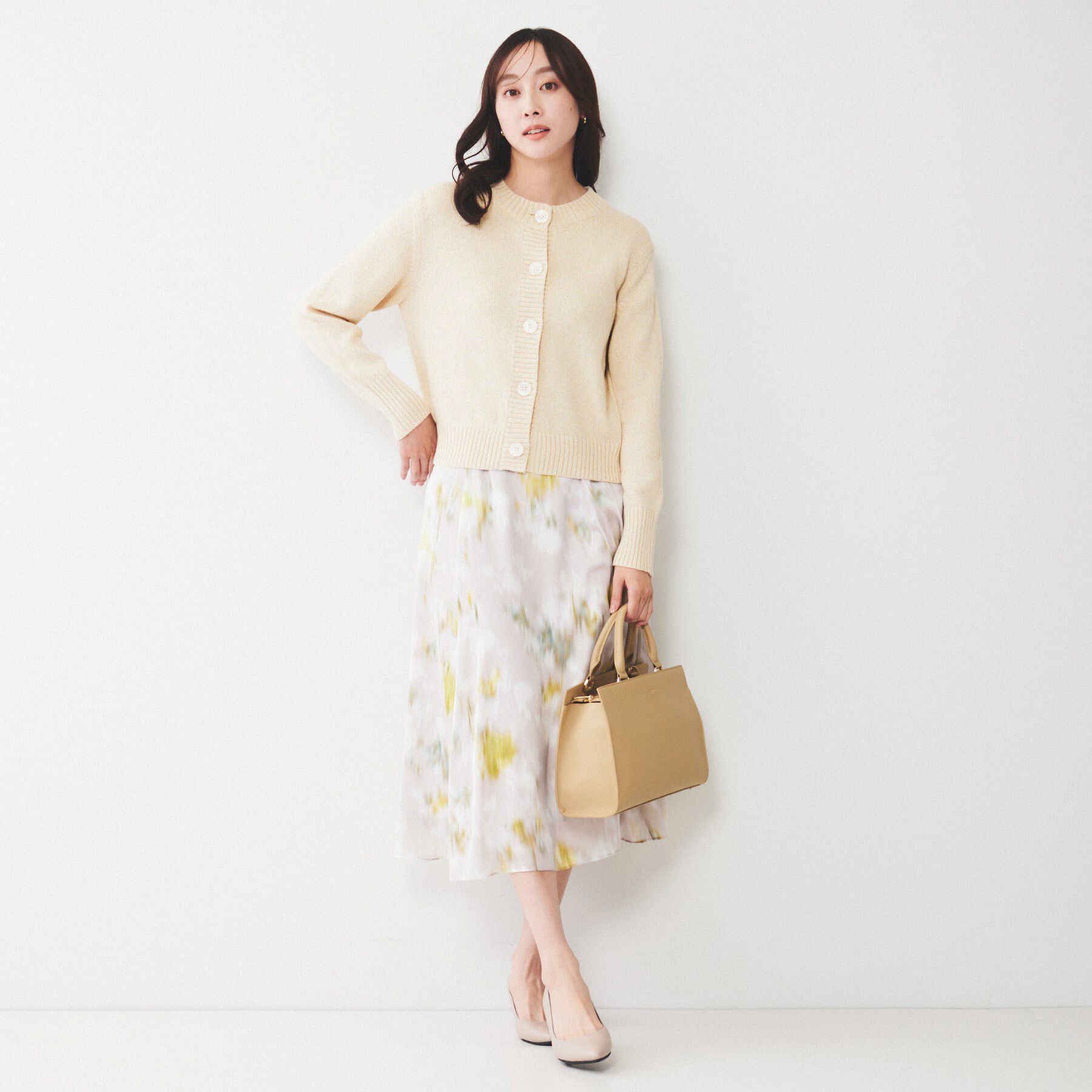 UNTITLED「【アンサンブル可能/ラメ調】コンパクトニットカーディガン」|カーディガン|