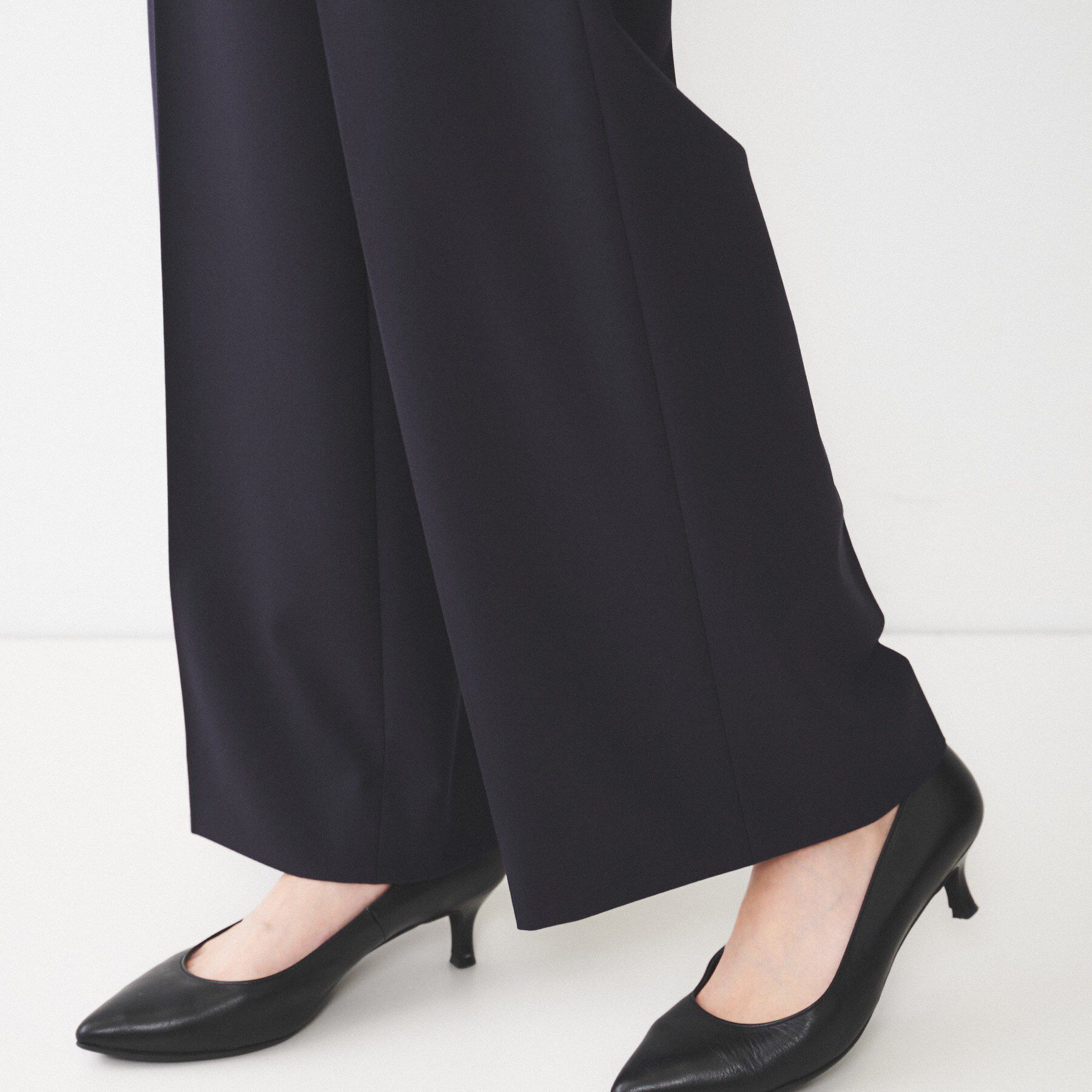 UNTITLED「【後ろウエストゴム/きれいめ】ストレッチ ワイドパンツ」|その他|