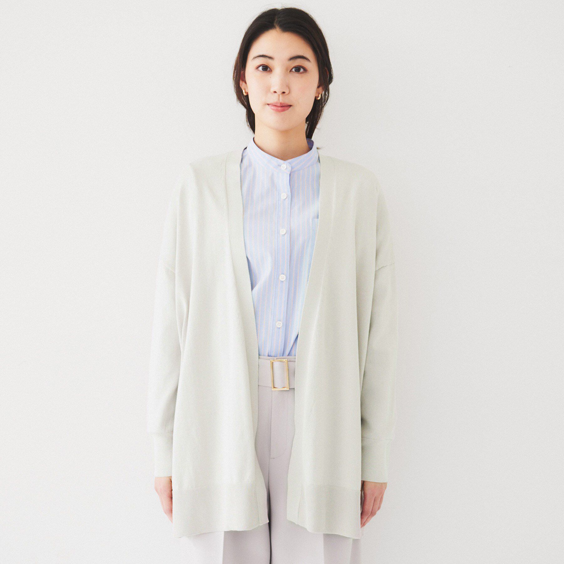 UNTITLED「ボタンレスニットカーディガン」|カーディガン|