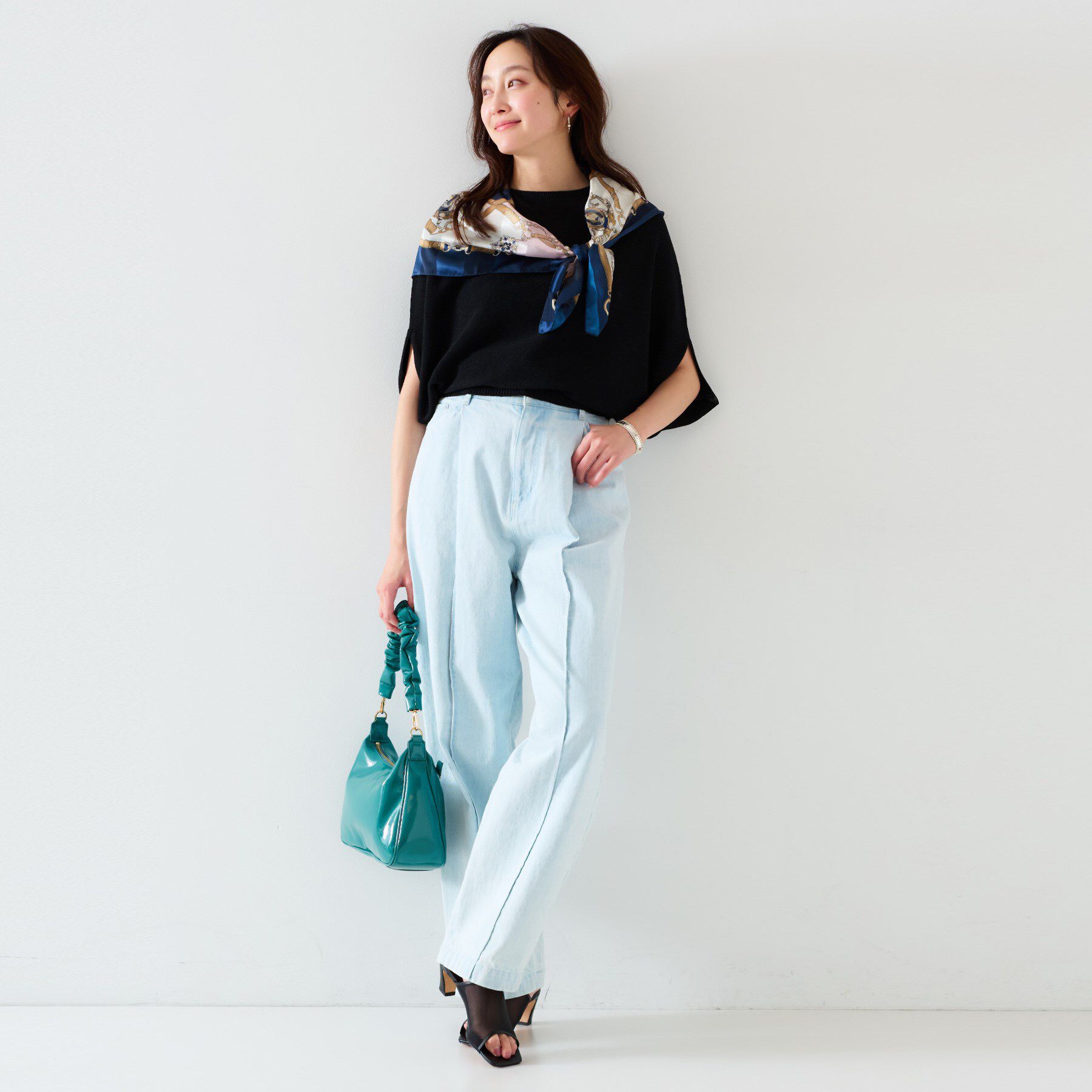 UNTITLED「【体型カバー/清涼感】ドルマンスリーブ プルオーバーニット」|ニット・セーター|