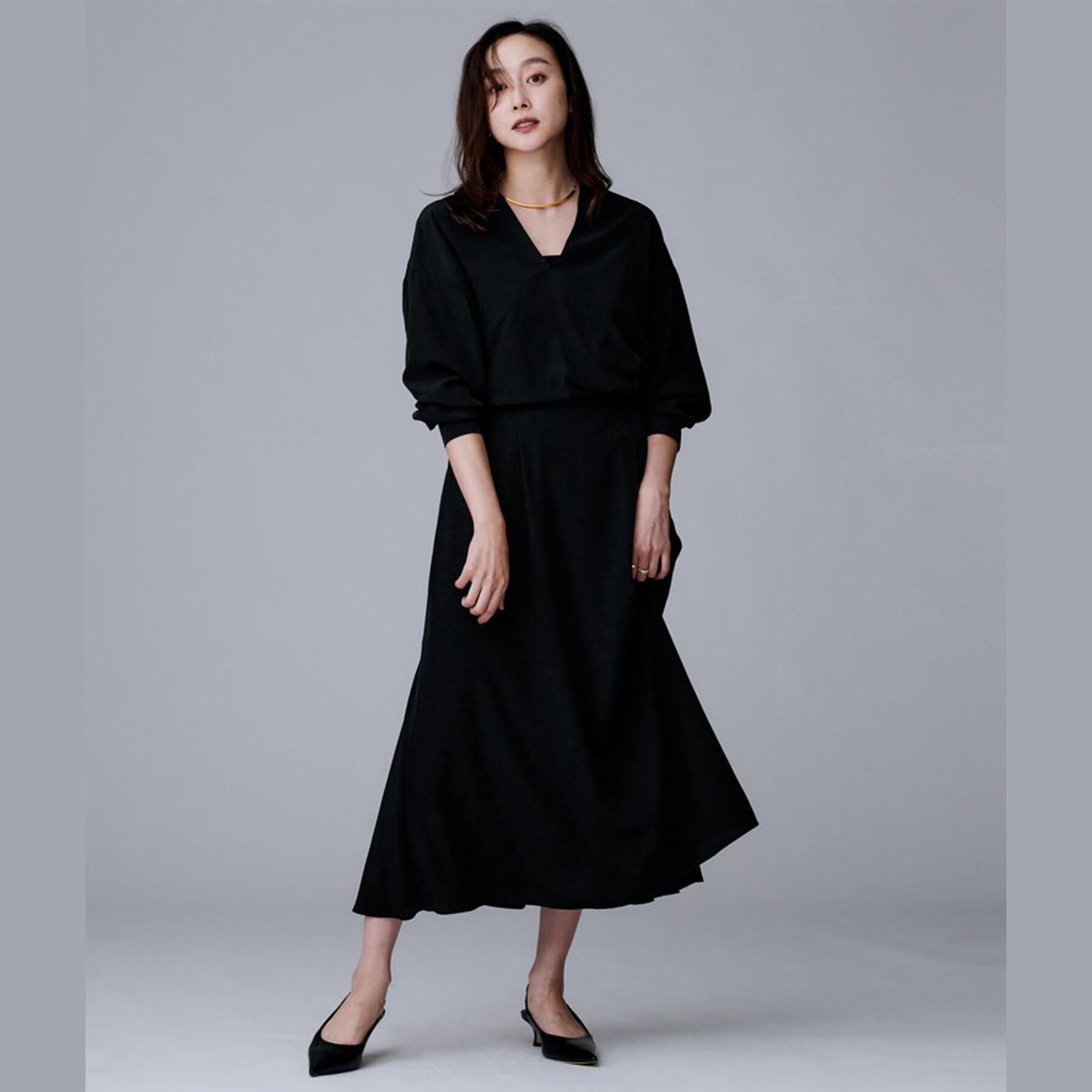 UNTITLED「【セットアップ可/後ろウエストゴム】リラクパウダースカート」|スカート|