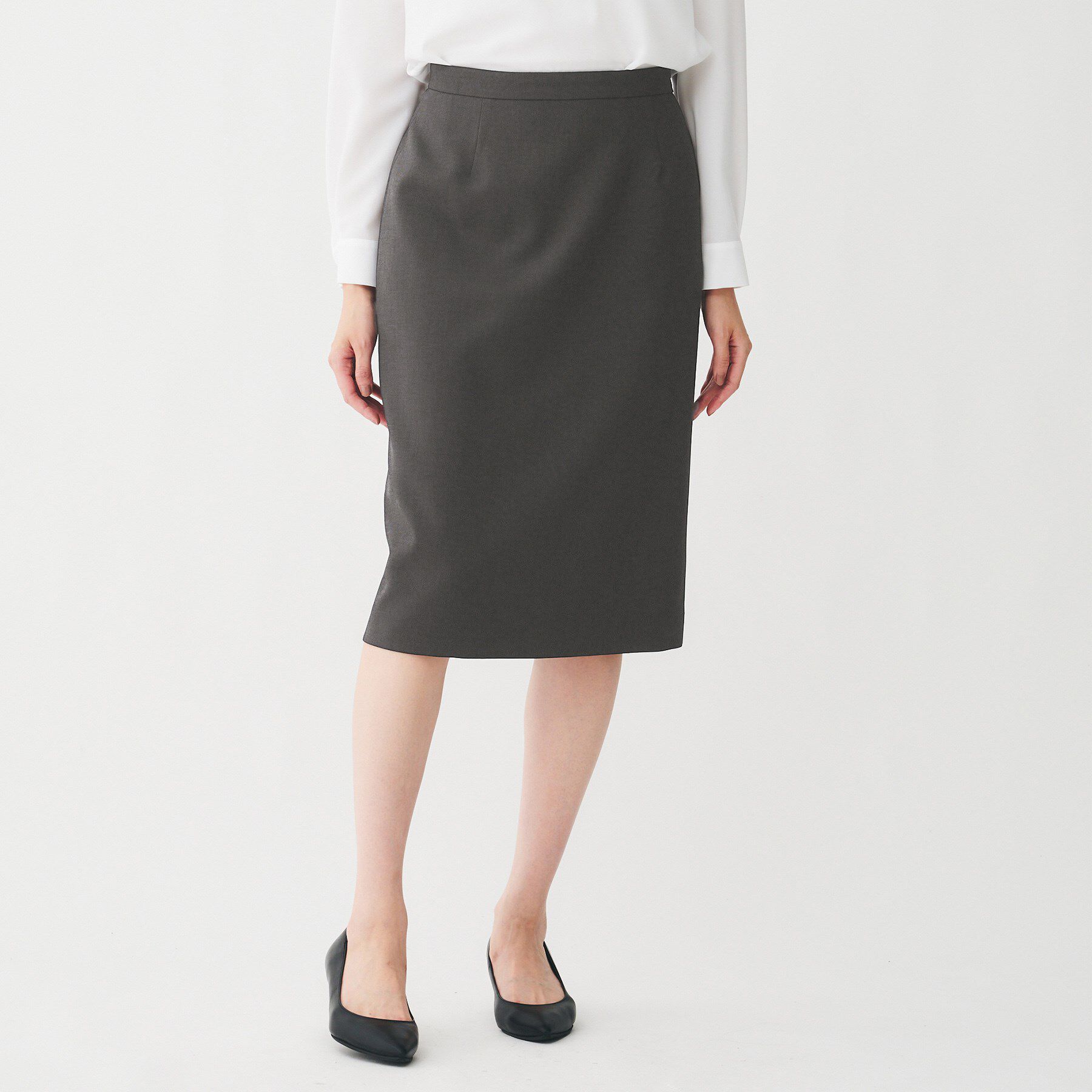 UNTITLED「【洗える/お仕事スーツ】ドライメランジ タイトスカート」|スカート|