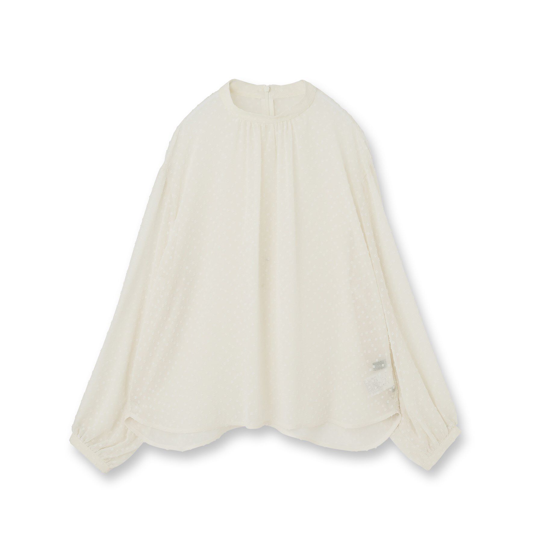 UNTITLED「【重ね着やスーツインナーに/シアー】ドットジャカード ブラウス」|シャツ・ブラウス|