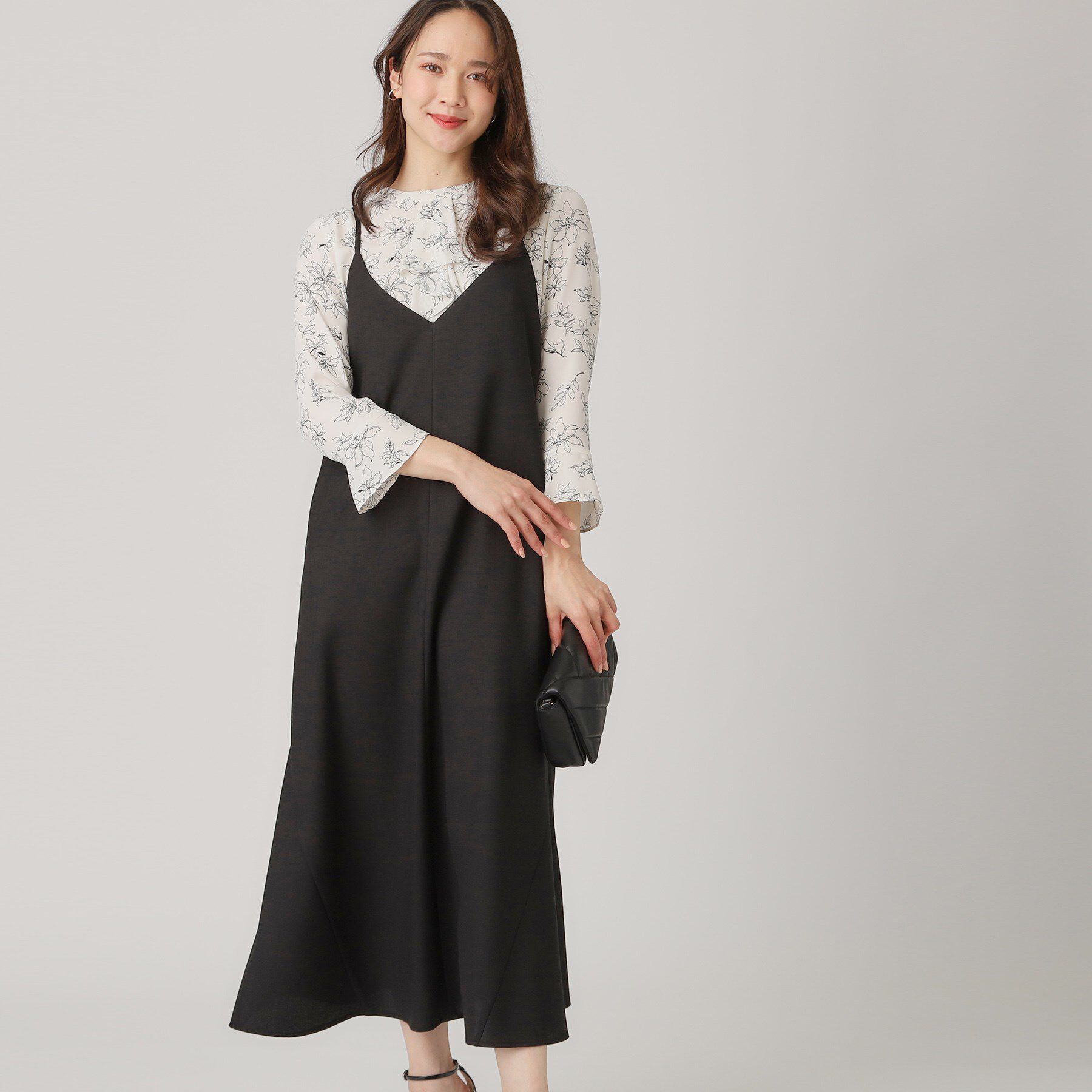 COUP DE CHANCE「【洗える／日本製】キャミソールワンピース」|ワンピース|ブラック(019)