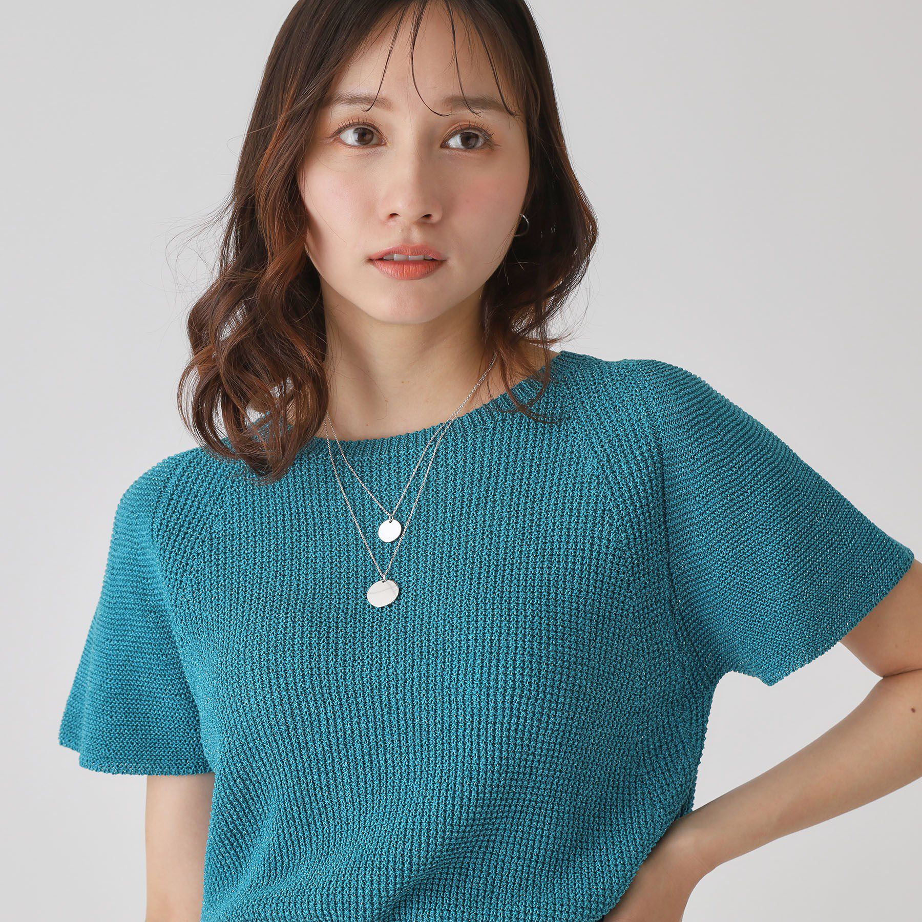 COUP DE CHANCE「【洗える／日本製】ラメ和紙混ニットトップス」|ニット・セーター|