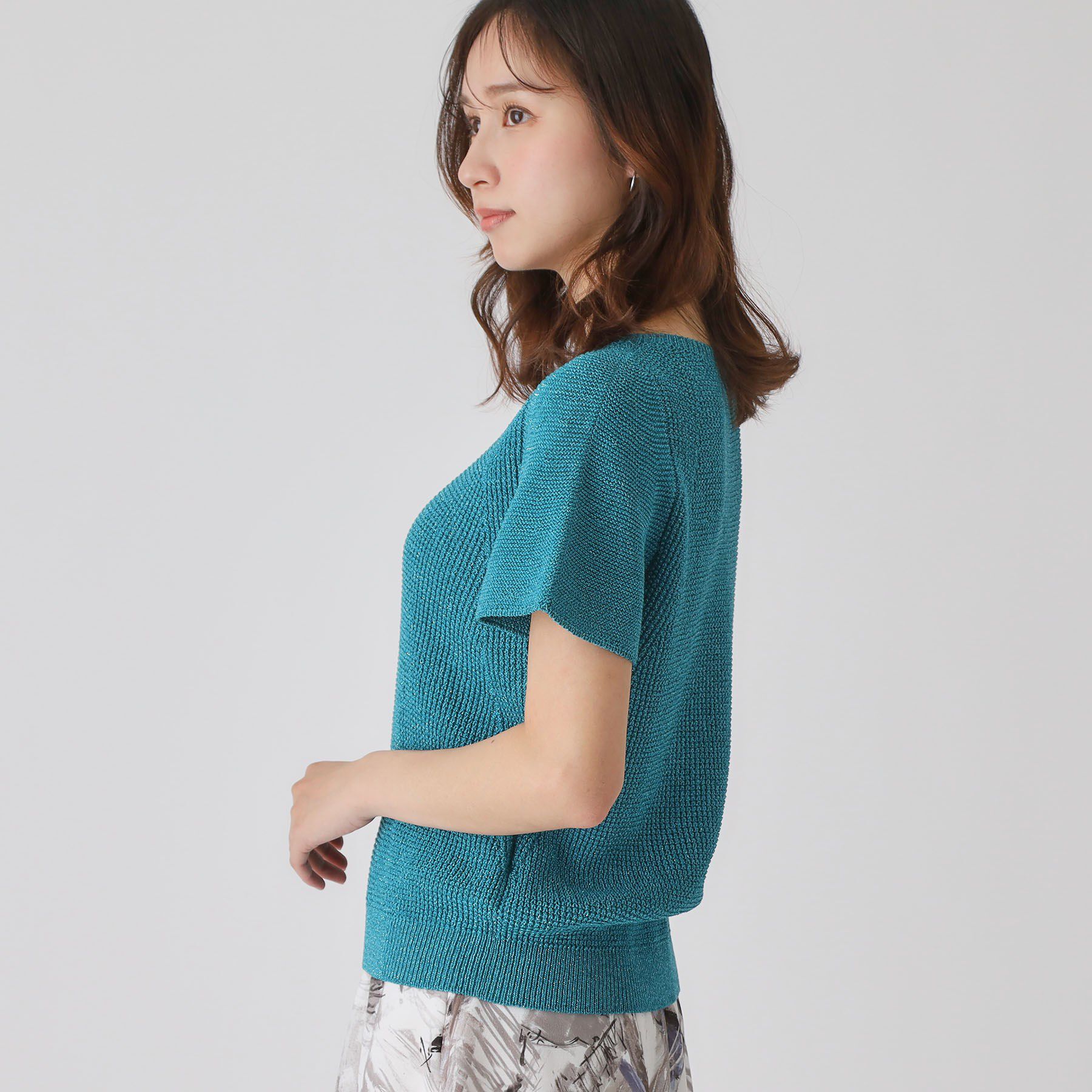 COUP DE CHANCE「【洗える／日本製】ラメ和紙混ニットトップス」|ニット・セーター|