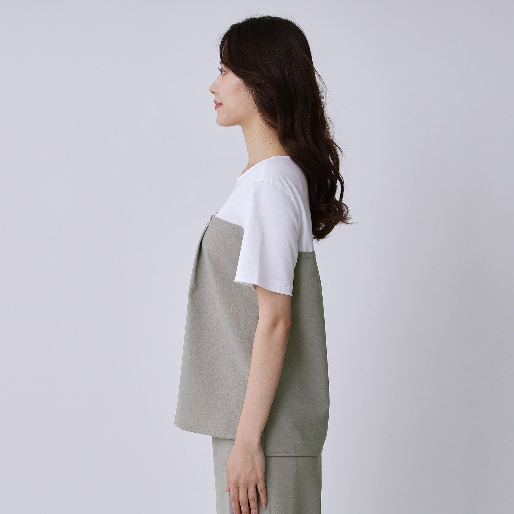 COUP DE CHANCE「【手洗い可／セットアップ可】レイヤード風カットソー」|Tシャツ・カットソー|